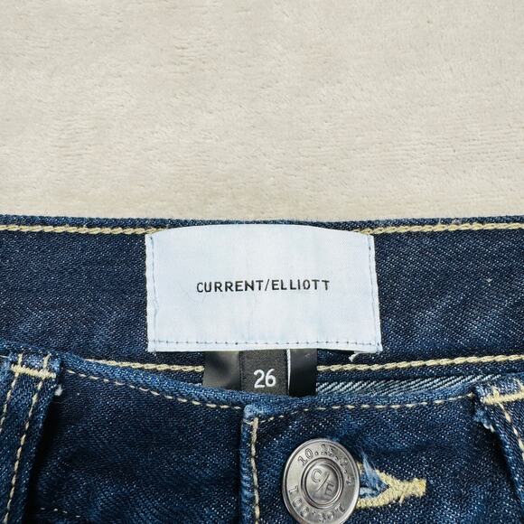 Current/Elliott Jeans Women 26 Dark Wash Blue Denim The Borderline Skinny 26" HR - Picture 3 of 12